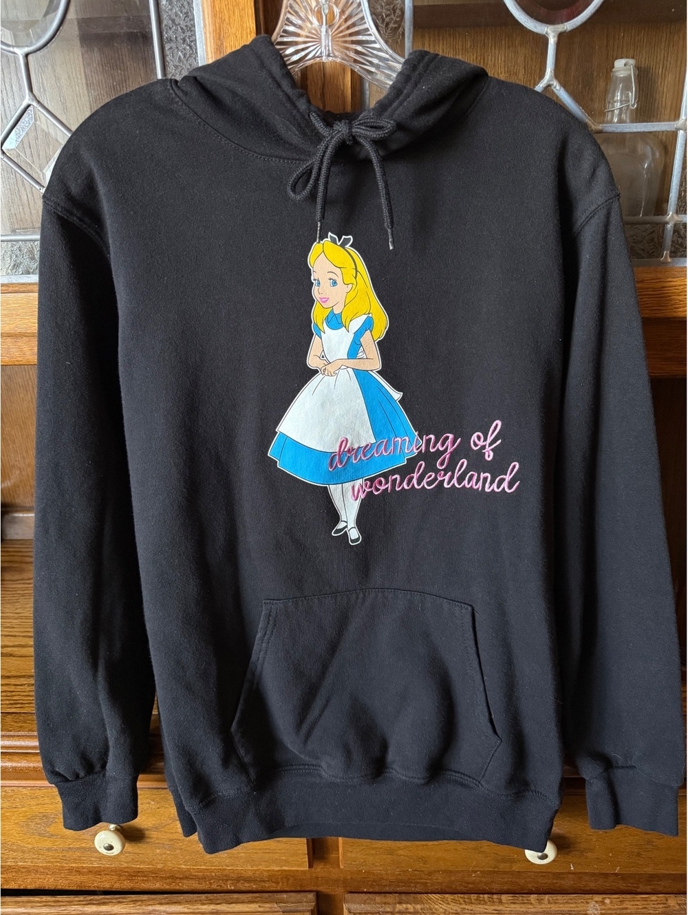 Disney Alice in Wonderland Hoodie Adult S Stay Curious Dreaming of Wonderland